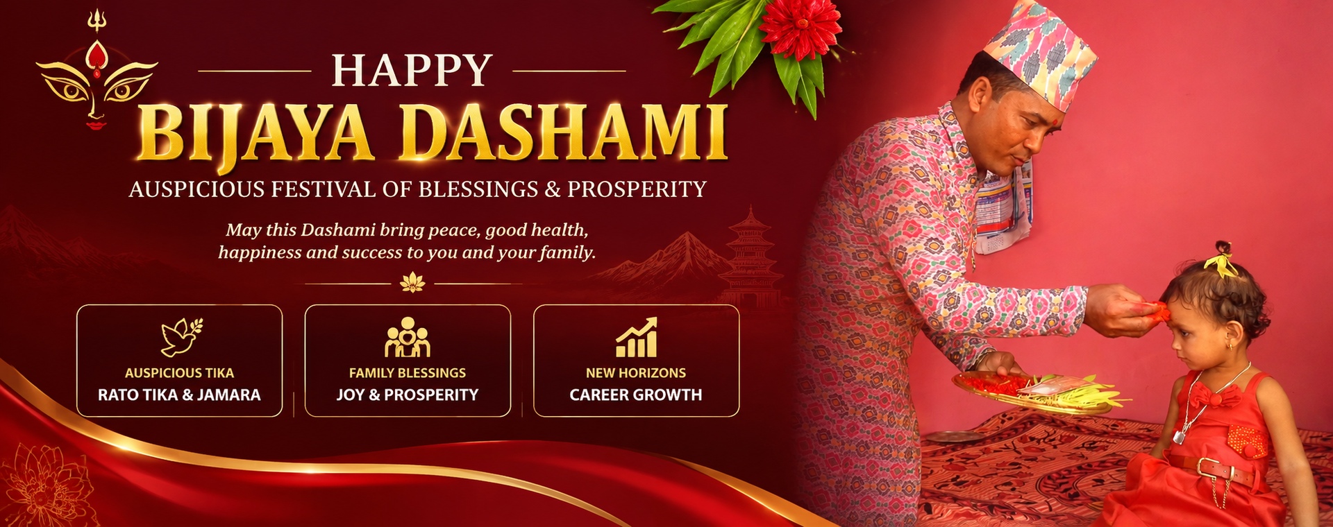 Happy Bijaya Dashami - Auspicious Festival of Blessings, Joy & Prosperity